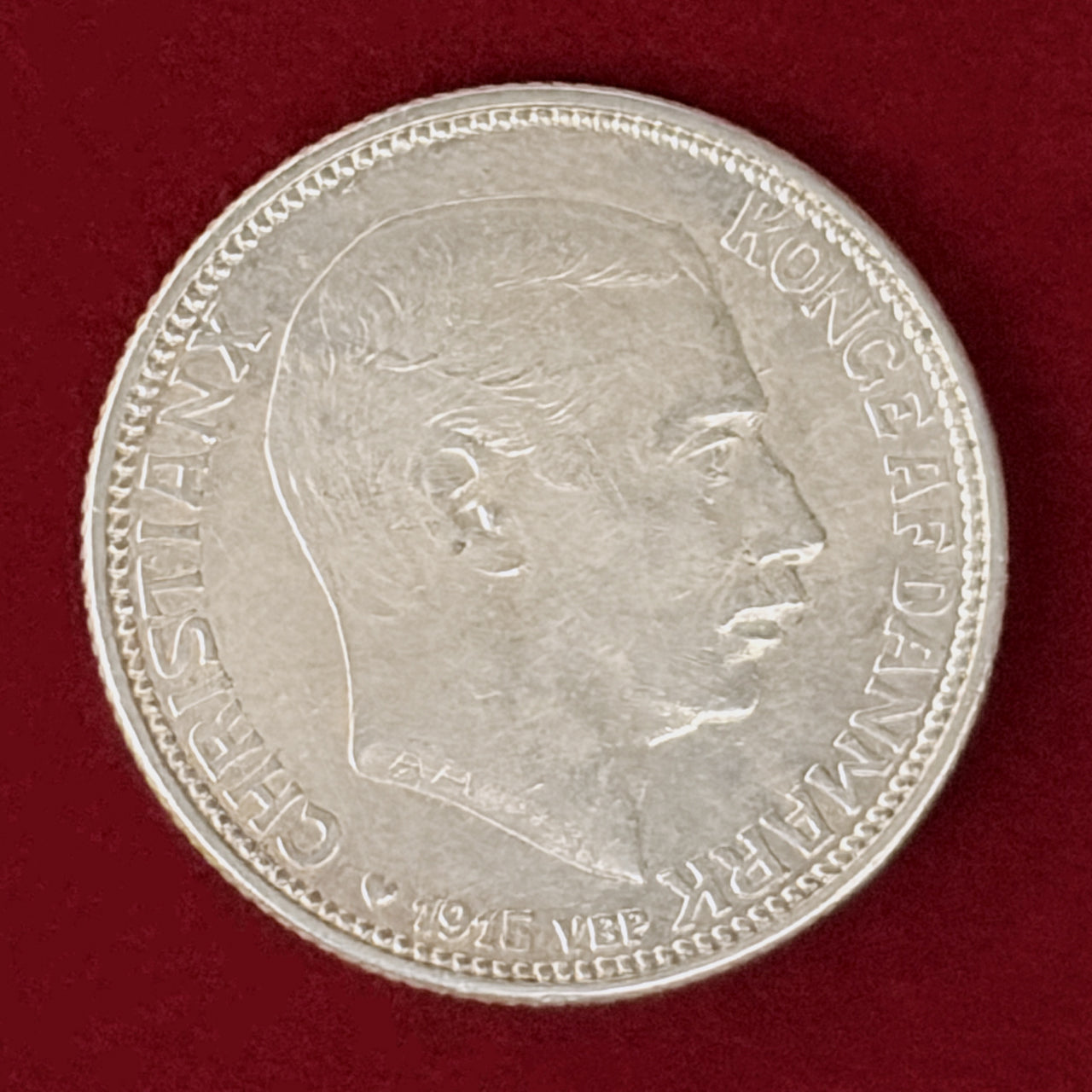 【デンマーク】クローネ 銀貨 1915［B-0000991］