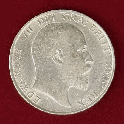 【イギリス】シリング 銀貨 1902［B-0000997］