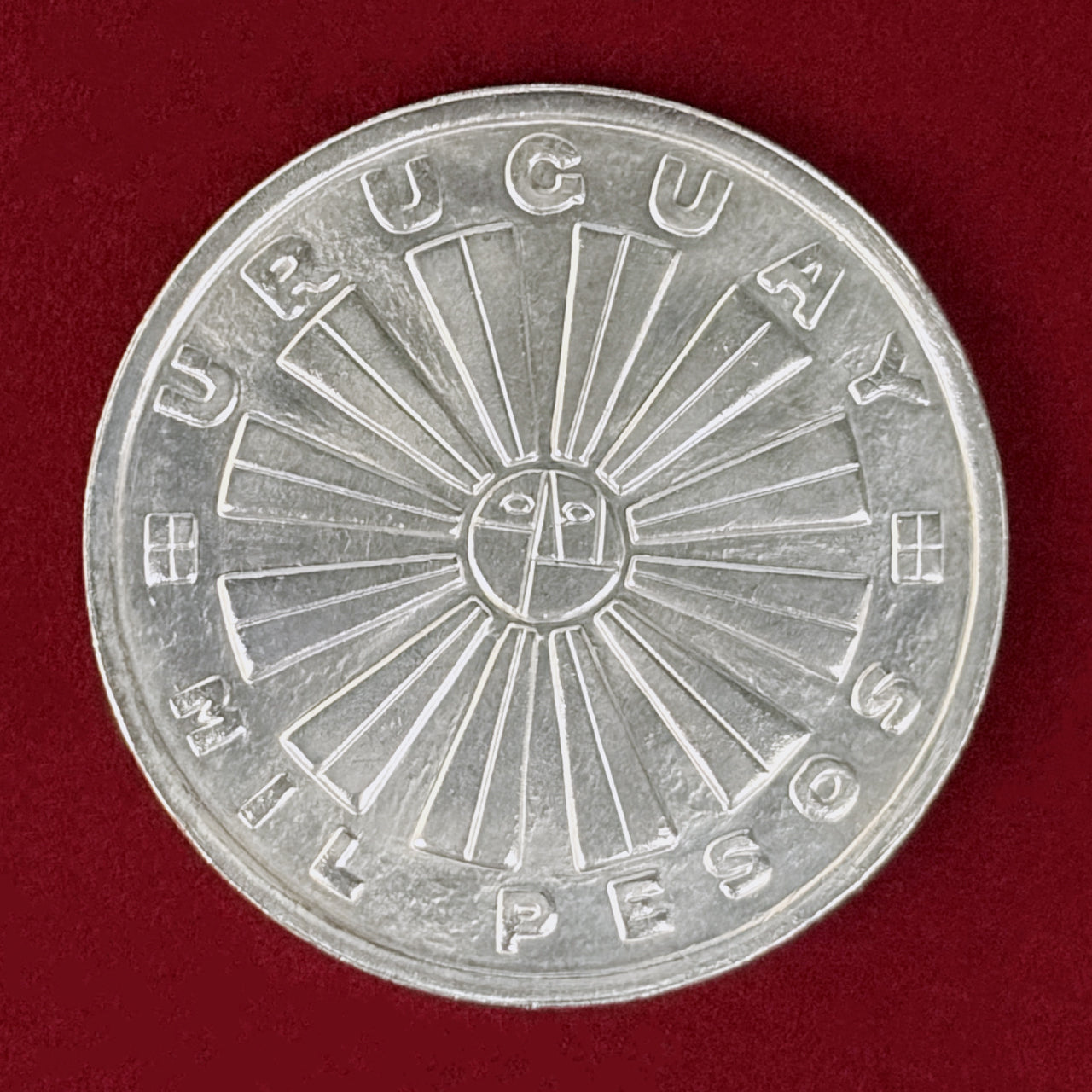 【ウルグアイ】FAO記念 1000ペソ 銀貨 1969［B-0001006］