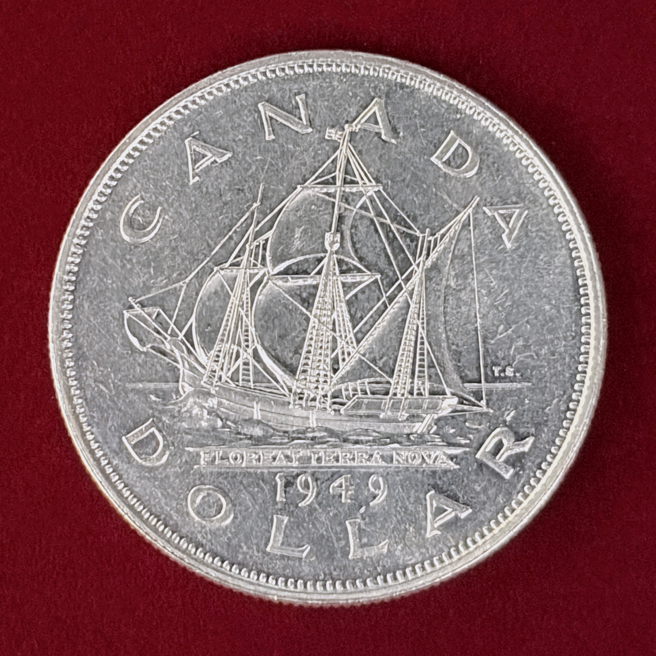 【カナダ】ニューファンドランド州カナダ連邦加入記念 1ドル 銀貨 1949［B-0001015］