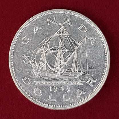 【カナダ】ニューファンドランド州カナダ連邦加入記念 1ドル 銀貨 1949［B-0001015］