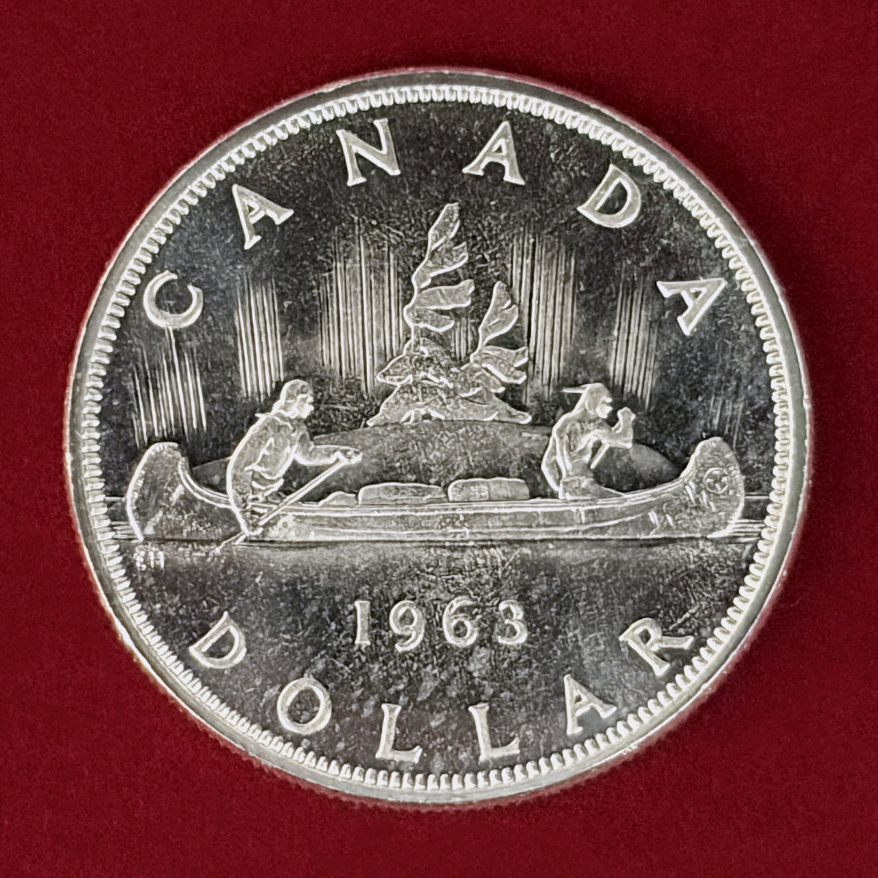 【カナダ】1ドル 銀貨 1963［B-0001016］