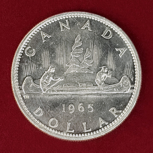 【カナダ】1ドル 銀貨 1965［B-0001017］