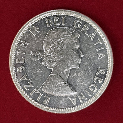 【カナダ】シャーロットタウン・ケベック会議100周年記念 1ドル 銀貨 1964［B-0001019］