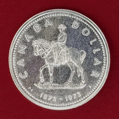 【カナダ】カナダ王立騎馬警察創立100周年記念 1ドル 銀貨 1973［B-0001020］