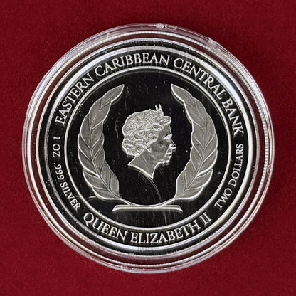 【ドミニカ国】マウンテンチキン 2ドル 銀貨 プルーフ 2022［B-0001031］