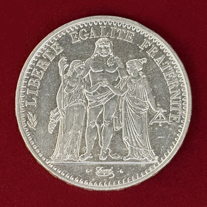 [France] 50 Franc Hercule Hercules Silver Coin [B-0000520]