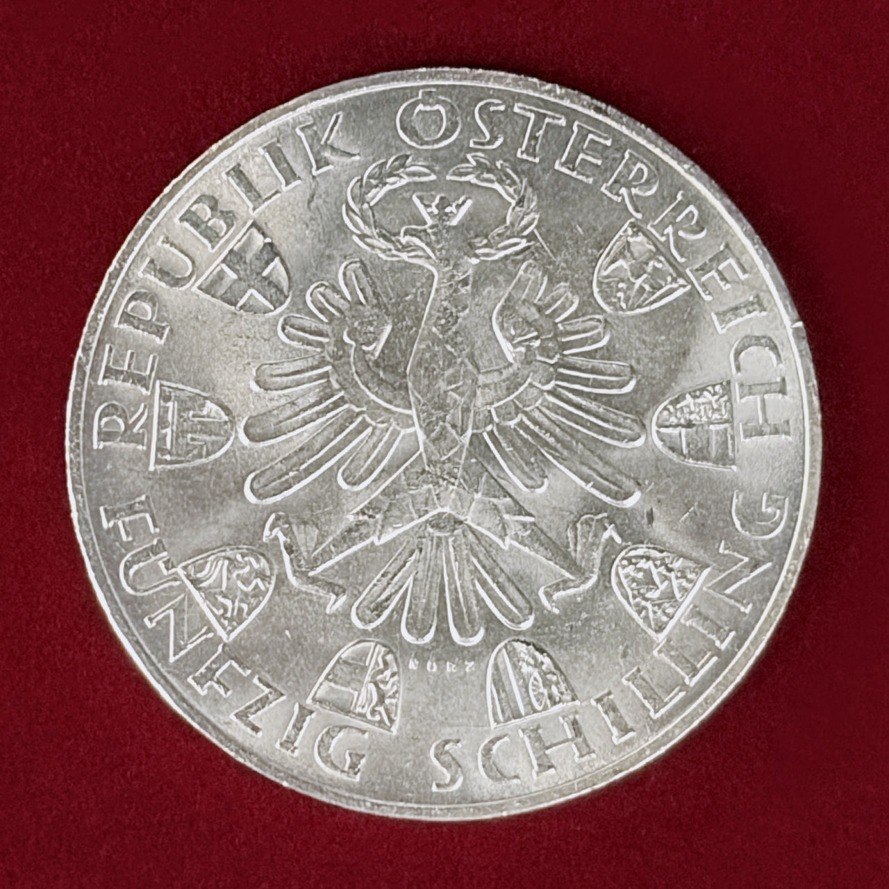 【オーストリア】チロル解放150周年記念 50シリング 銀貨 1959［B-0001042］