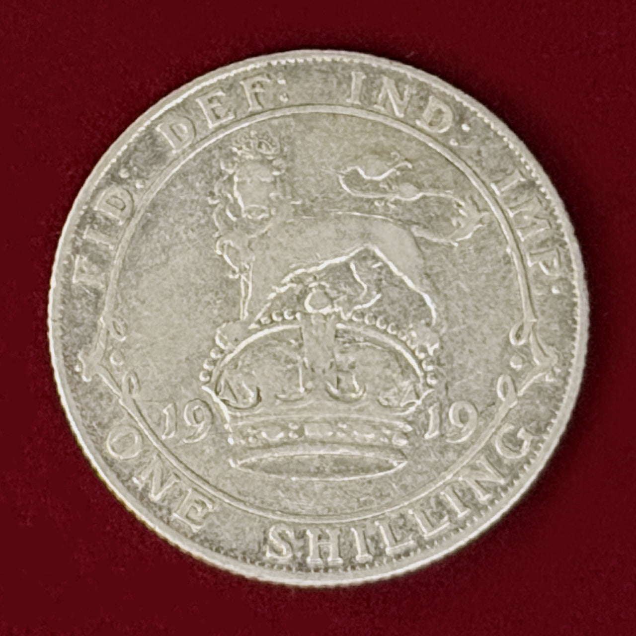 【イギリス】シリング 銀貨 1919［B-0001049］
