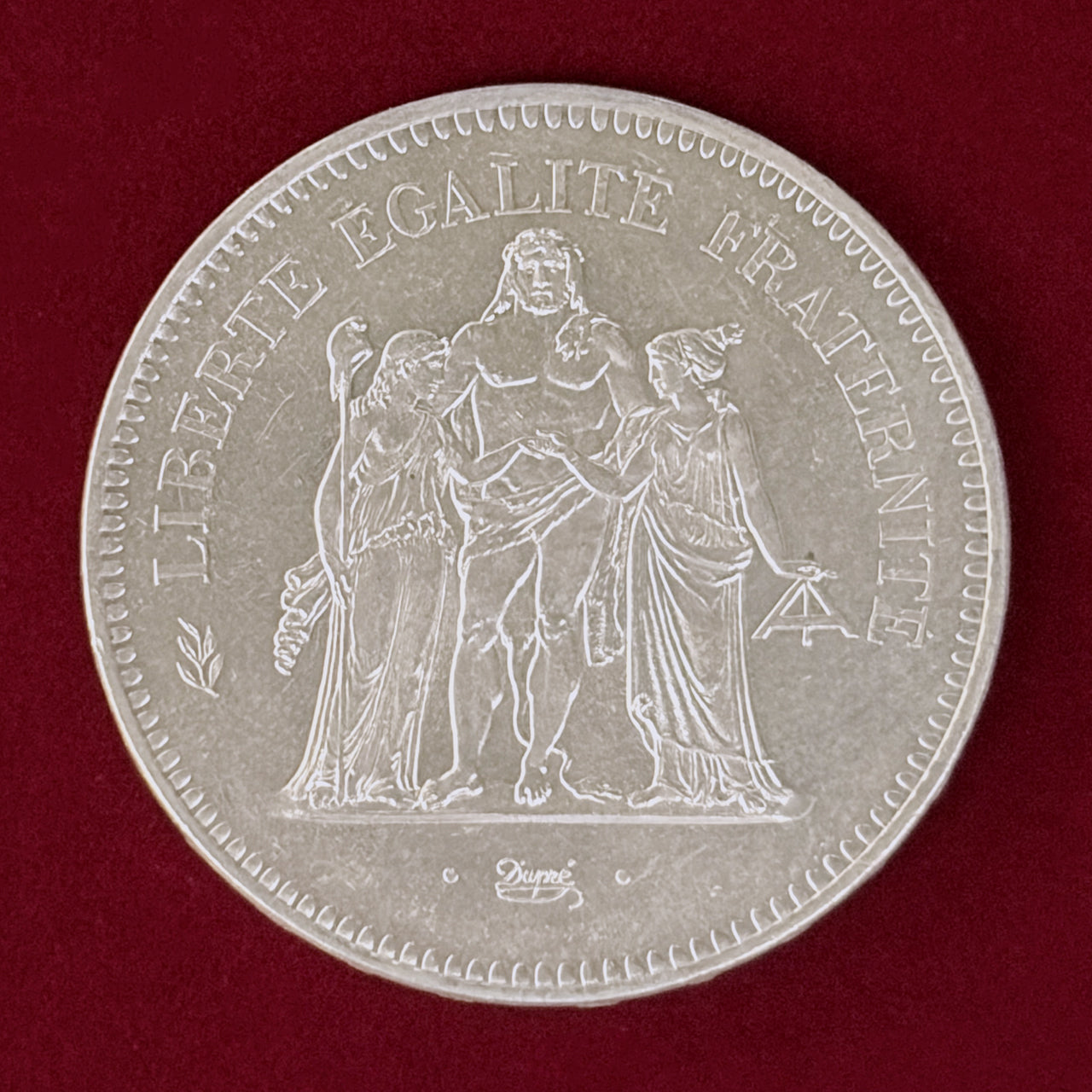 [France] 50 Franc Hercule Hercules Silver Coin [B-0000520]