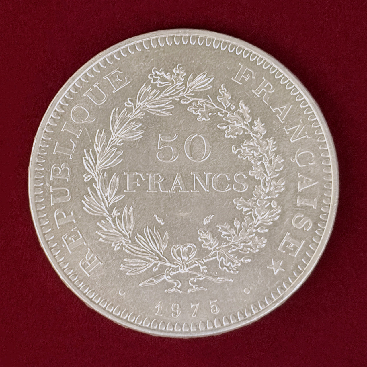 [France] 50 Franc Hercule Hercules Silver Coin [B-0000520]