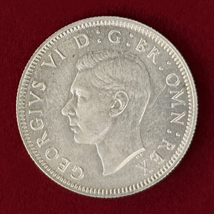 【イギリス】シリング 銀貨 1945［B-0001059］