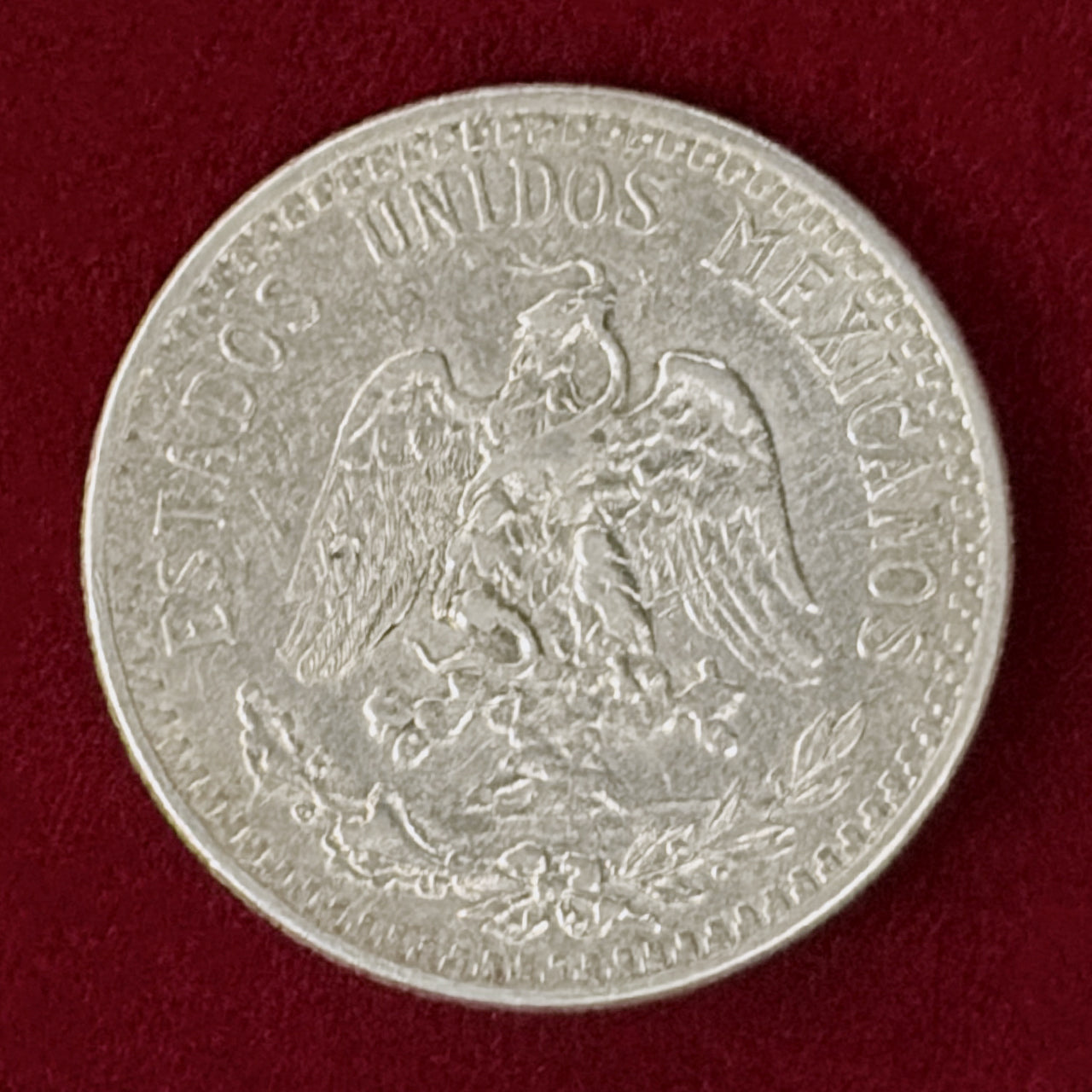 【メキシコ】20センタボ 銀貨 1919［B-0001060］
