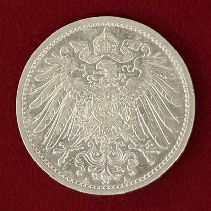 【ドイツ】1マルク 銀貨 1914［B-0001061］