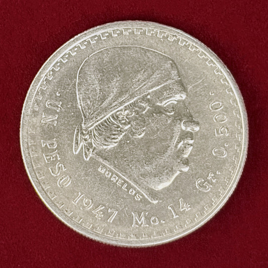 【メキシコ】ペソ 銀貨 1947［B-0001064］