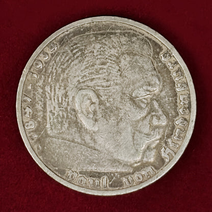 【ドイツ】5マルク 銀貨 1935［B-0001068］