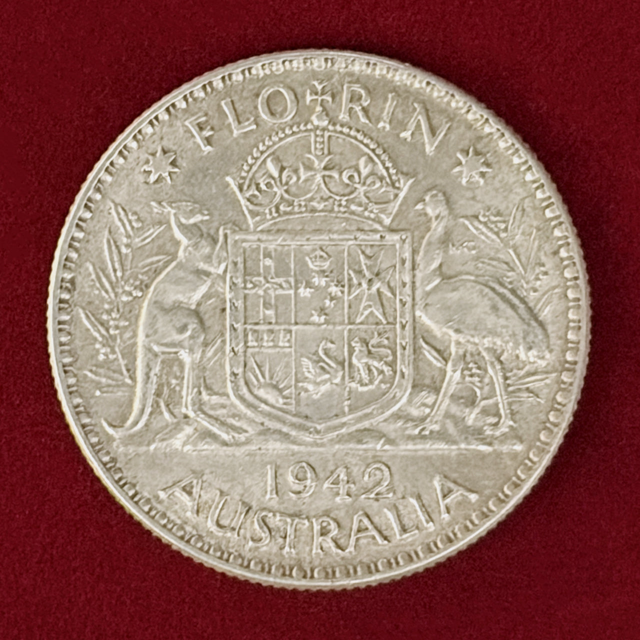 オーストラリア】フローリン 銀貨 1942［B-0001072］ – ワールド