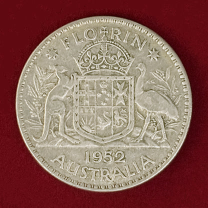 【オーストラリア】フローリン 銀貨 1952［B-0001073］