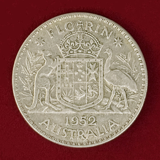 【オーストラリア】フローリン 銀貨 1952［B-0001073］