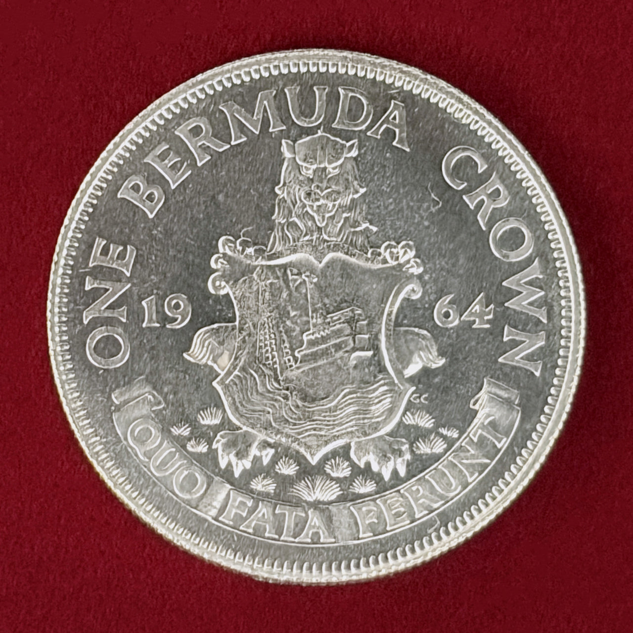 【バミューダ諸島】クラウン 銀貨 プルーフ 1964［B-0001081］