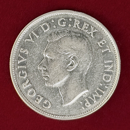 【カナダ】50セント 銀貨 1945［B-0001085］