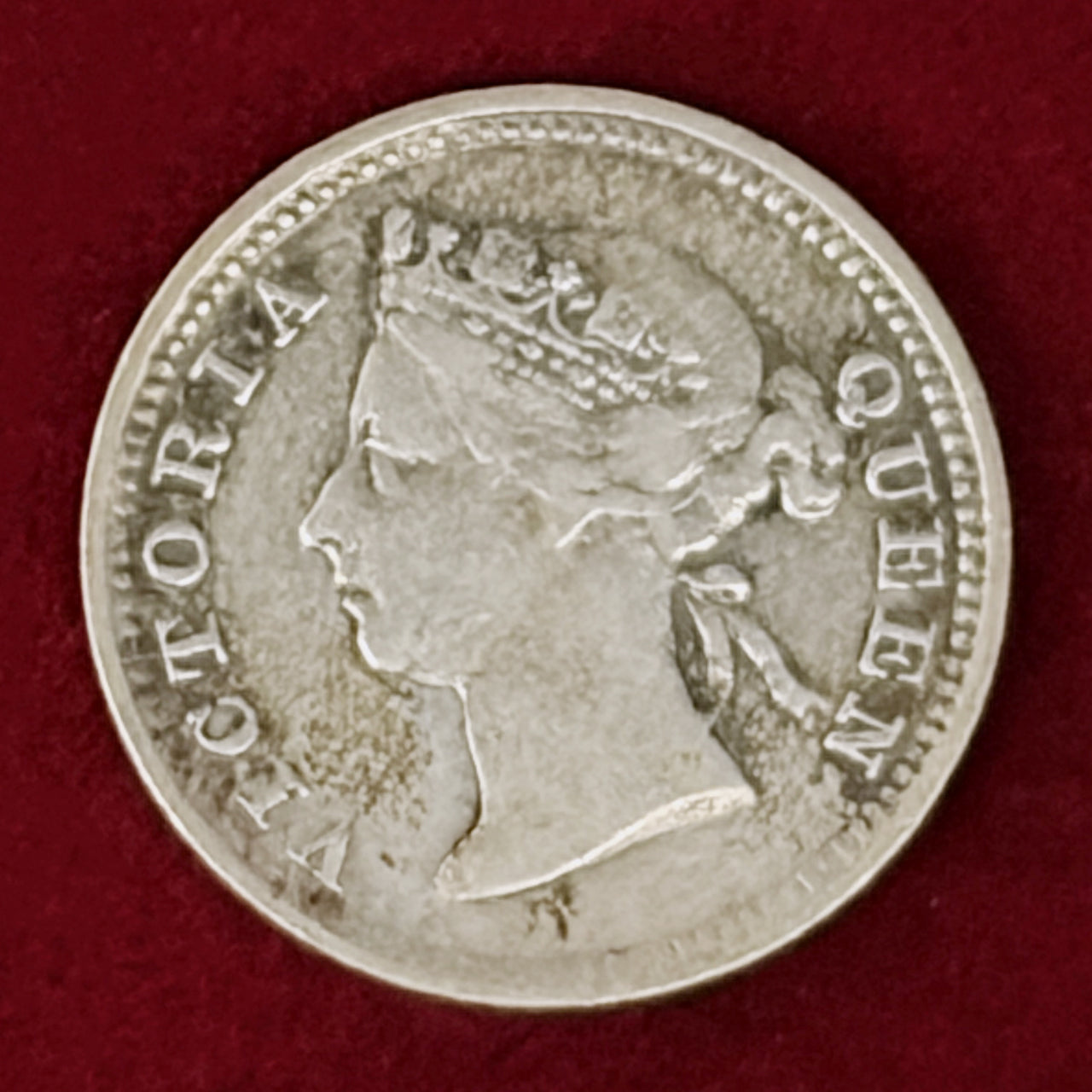 【香港】5セント 銀貨 1892［B-0001087］
