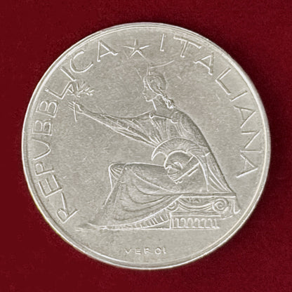 【イタリア】イタリア統一100周年記念 500リラ 銀貨 1961［B-0001092］