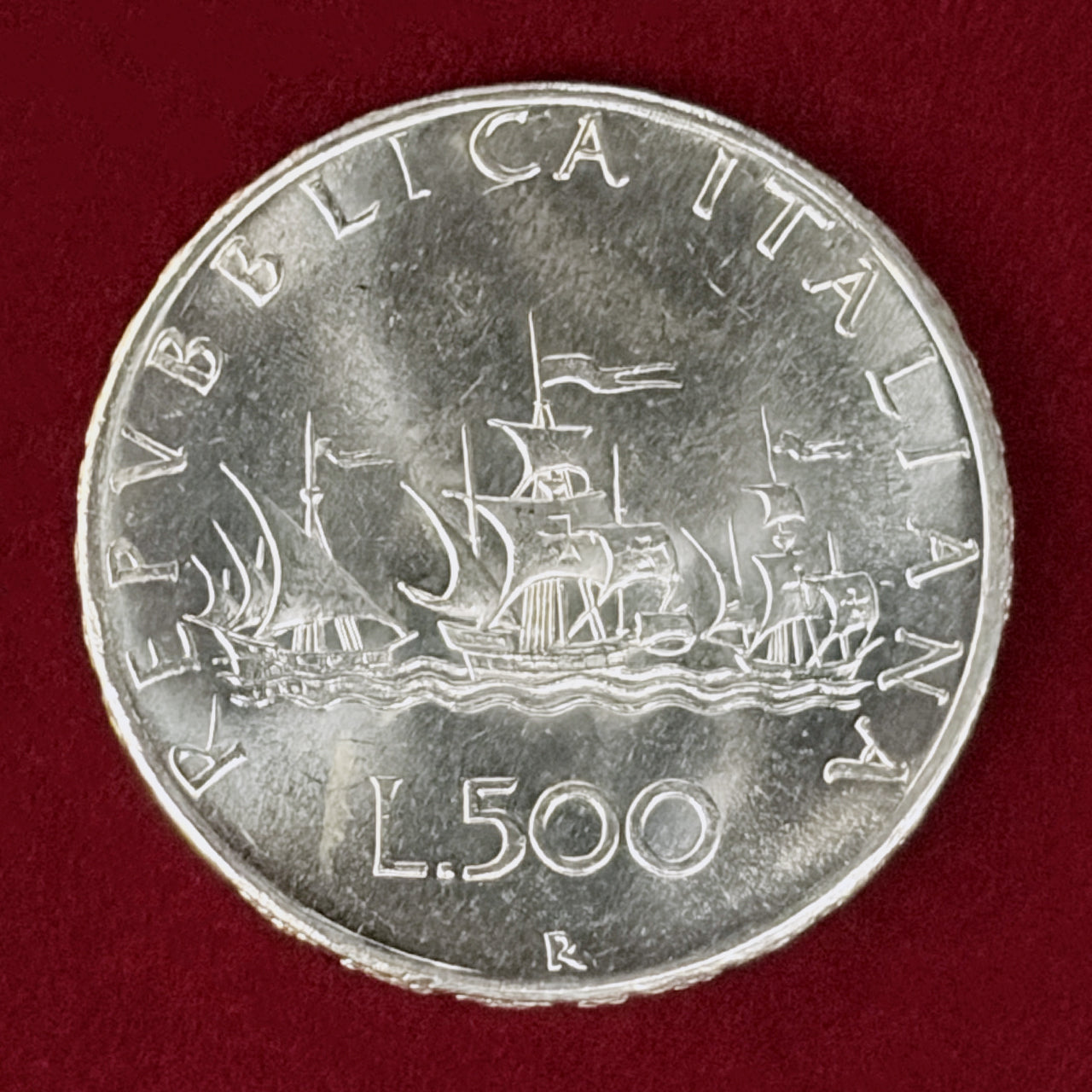 【イタリア】500リラ 銀貨 1967［B-0001093］