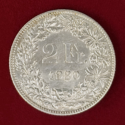 【スイス】2フラン 銀貨 1961［B-0001095］