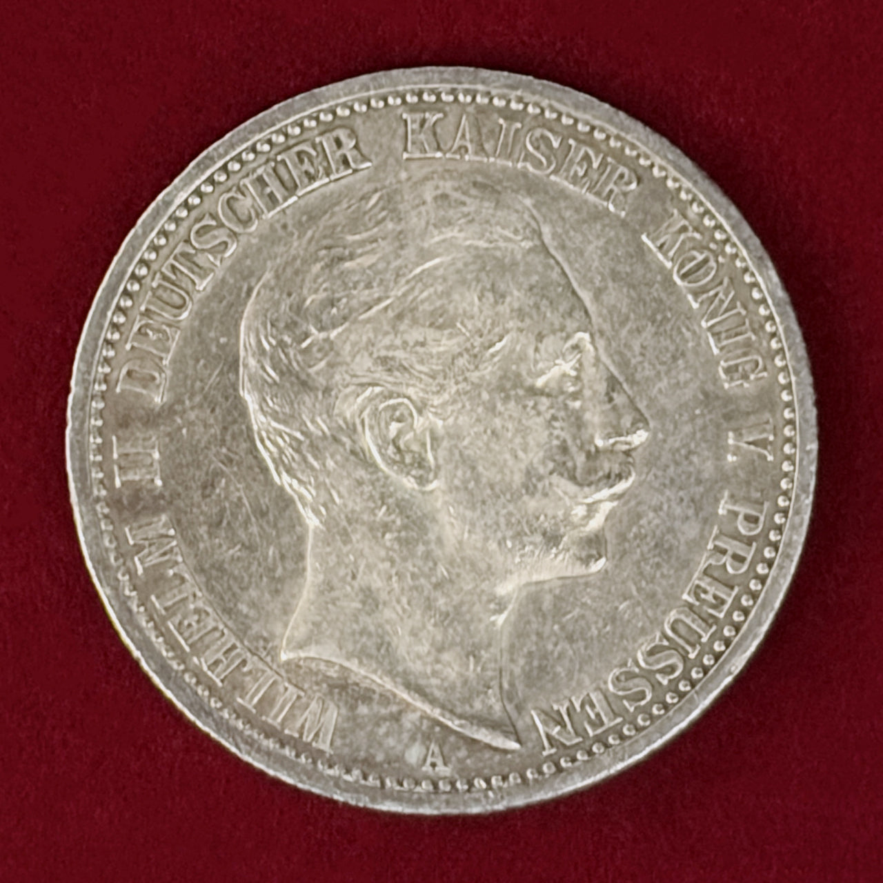 【ドイツ・プロイセン】2マルク 銀貨 1902［B-0001096］