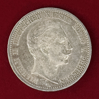 【ドイツ・プロイセン】2マルク 銀貨 1902［B-0001096］