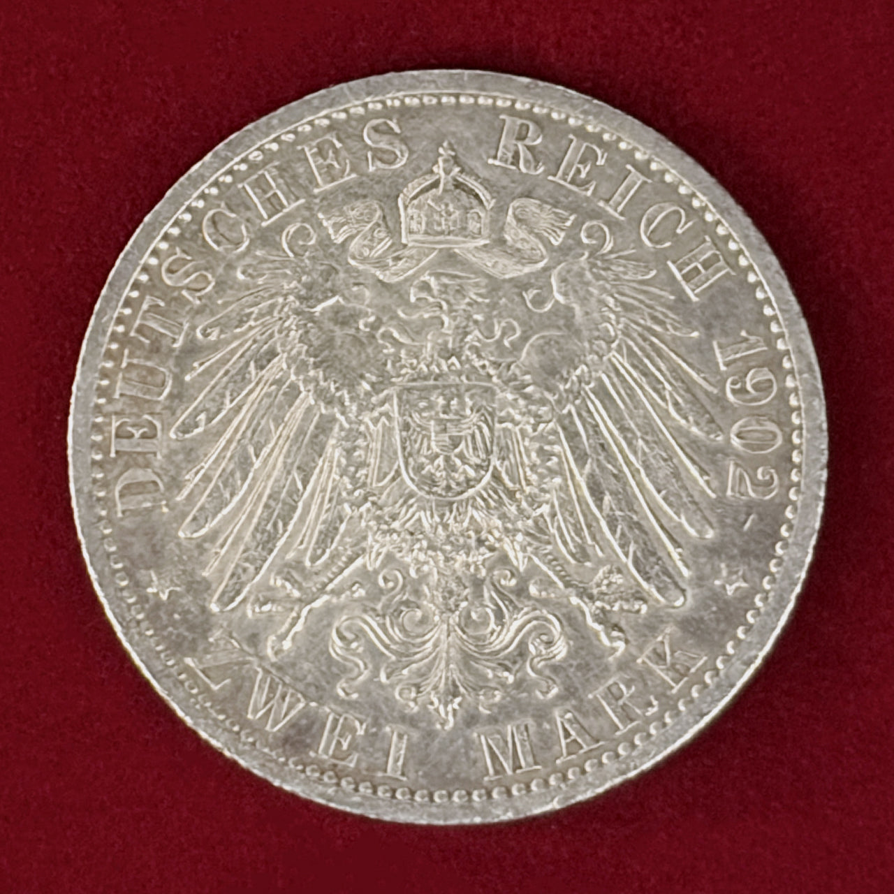 【ドイツ・プロイセン】2マルク 銀貨 1902［B-0001096］