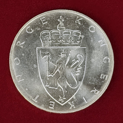 【ノルウェー】憲法制定150周年記念 10クローネ 銀貨 1964［B-0001111］