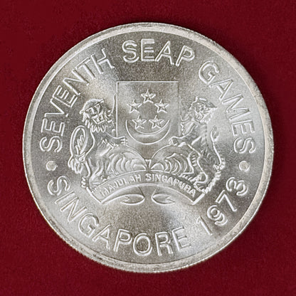 【シンガポール】第7回東南アジア競技会記念 5ドル 銀貨 1973［B-0001115］