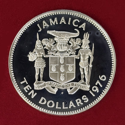 【ジャマイカ】ネルソン提督 10ドル 銀貨 プルーフ 1976［B-0001121］