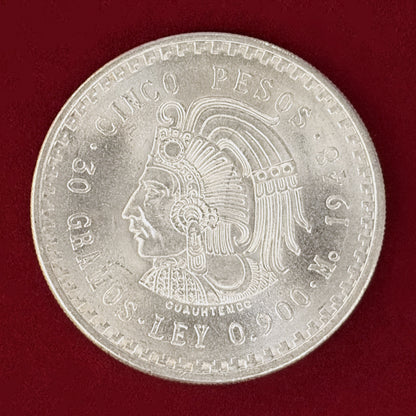【メキシコ】5ペソ 銀貨 1948［B-0001150］
