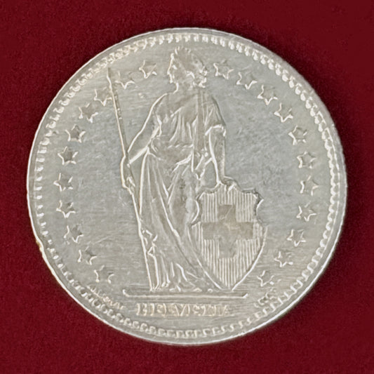 【スイス】1フラン 銀貨 1906［B-0001151］