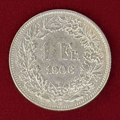 【フランス】1フラン 銀貨 1906［B-0001151］