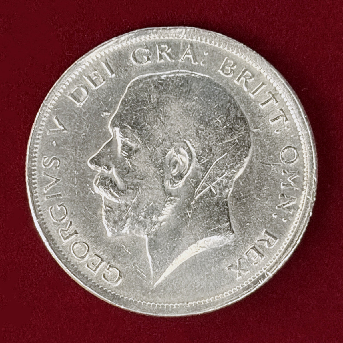 【イギリス】1/2クラウン 銀貨 1916［B-0001154］