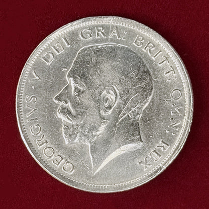 【イギリス】1/2クラウン 銀貨 1916［B-0001154］