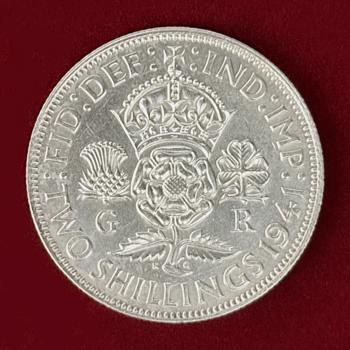 【イギリス】フローリン 銀貨 1941［B-0001156］