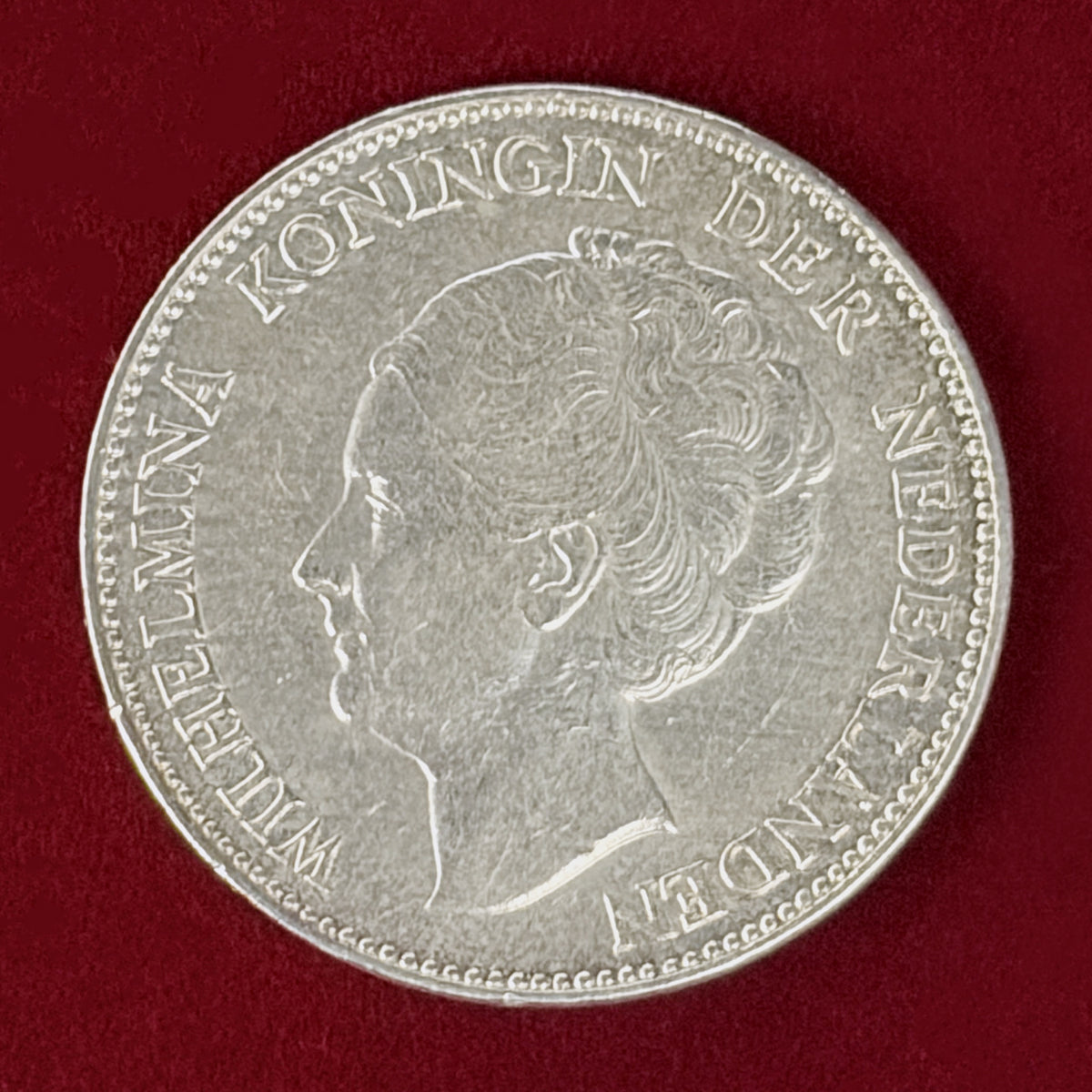【オランダ】1グルデン 銀貨 1928［C-0001157］