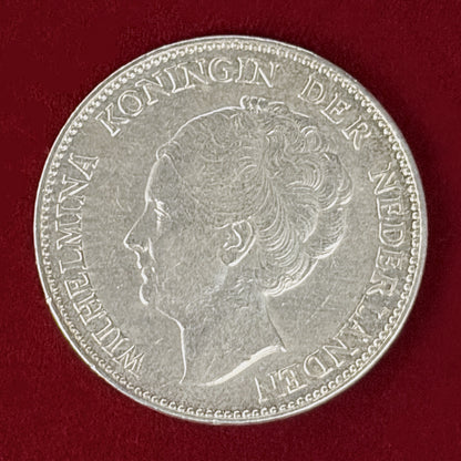 【オランダ】1グルデン 銀貨 1928［C-0001157］