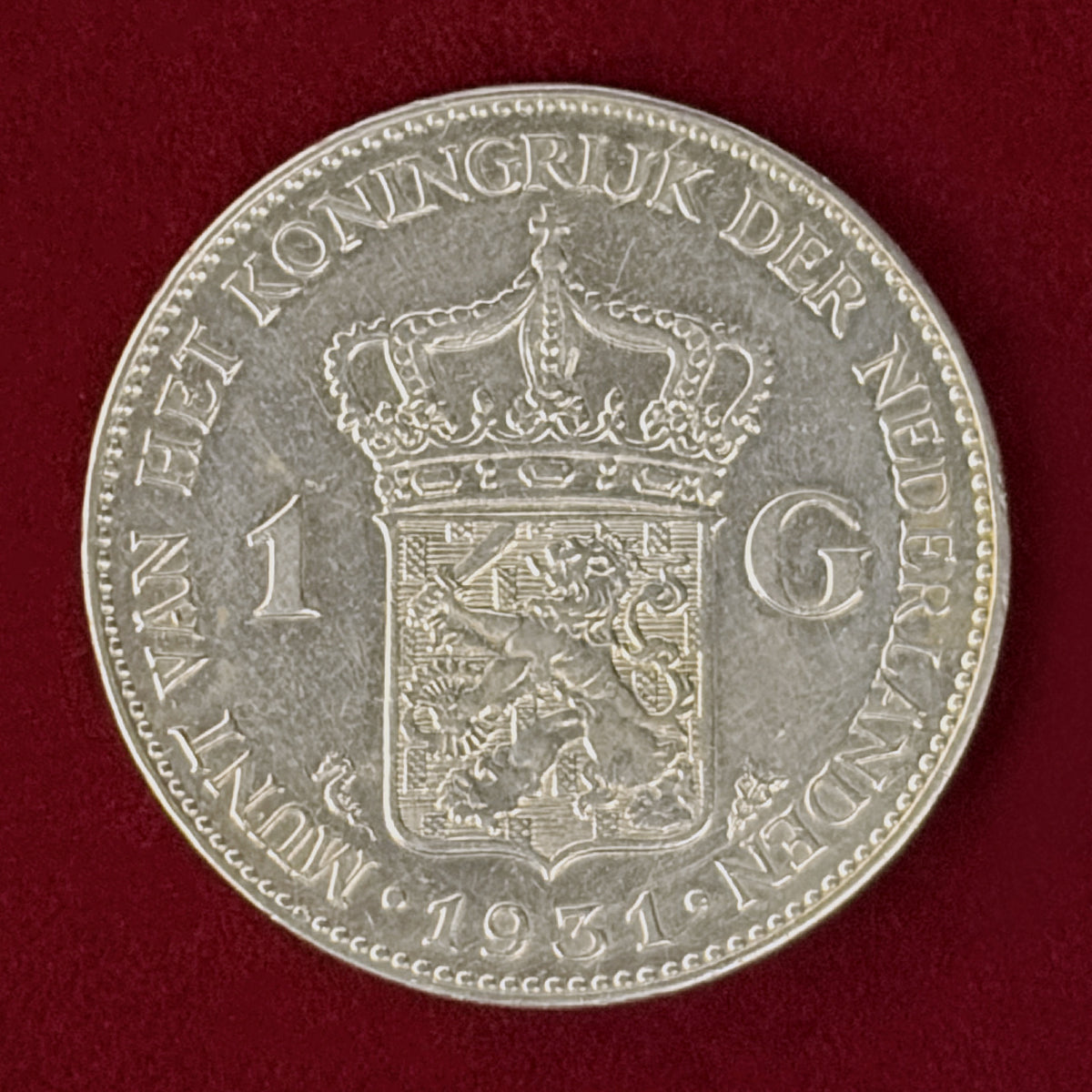 【オランダ】1グルデン 銀貨 1931［C-0001158］