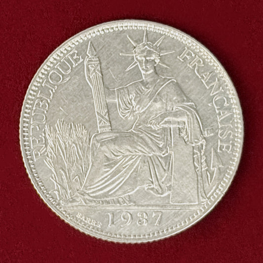 【フランス領インドシナ】20セント 銀貨 1937［B-0001162］