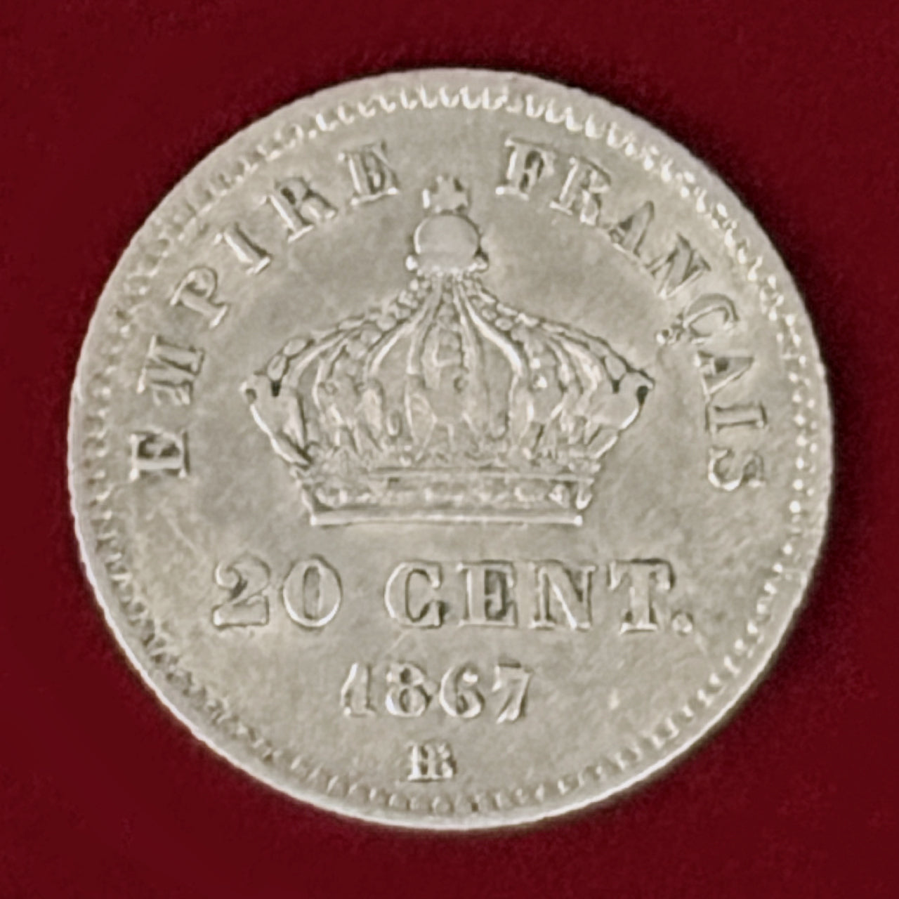 フランス】ナポレオン3世 20セント 銀貨 1867［B-0001163］ – ワールド
