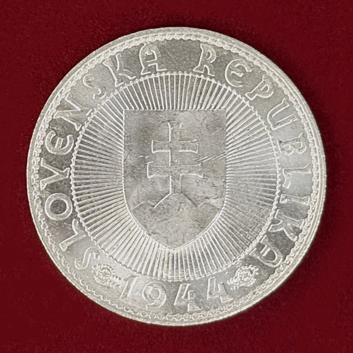 【スロバキア】プリビナ王子 10コルナ 銀貨 1944［B-0001164］
