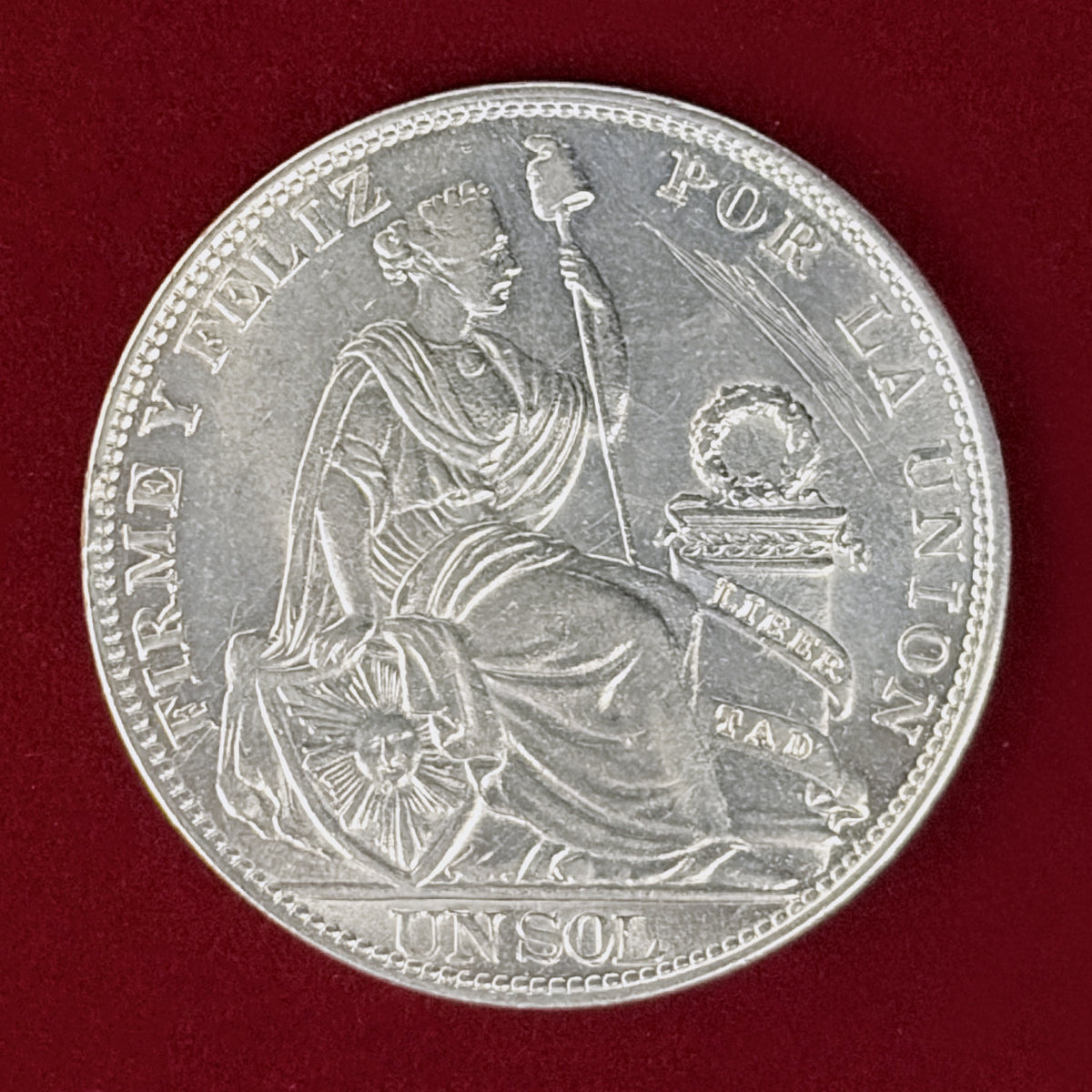 【ペルー】1ソル 銀貨 1916［B-0001165］