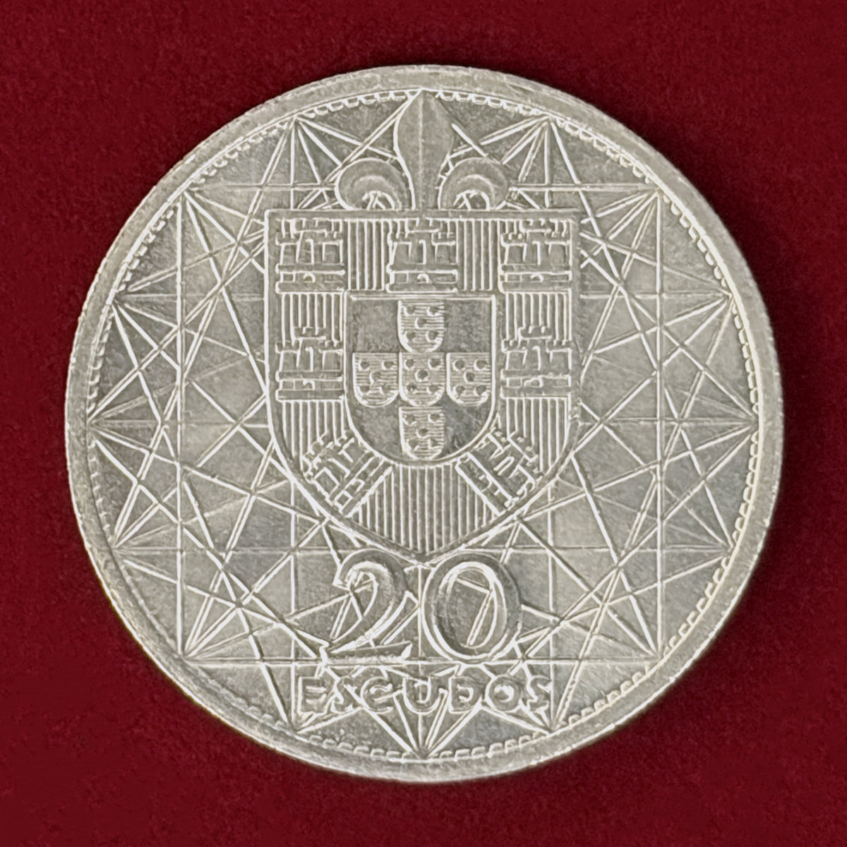 【ポルトガル】サラザール橋開通記念 20エスクード 銀貨 1966［B-0001179］