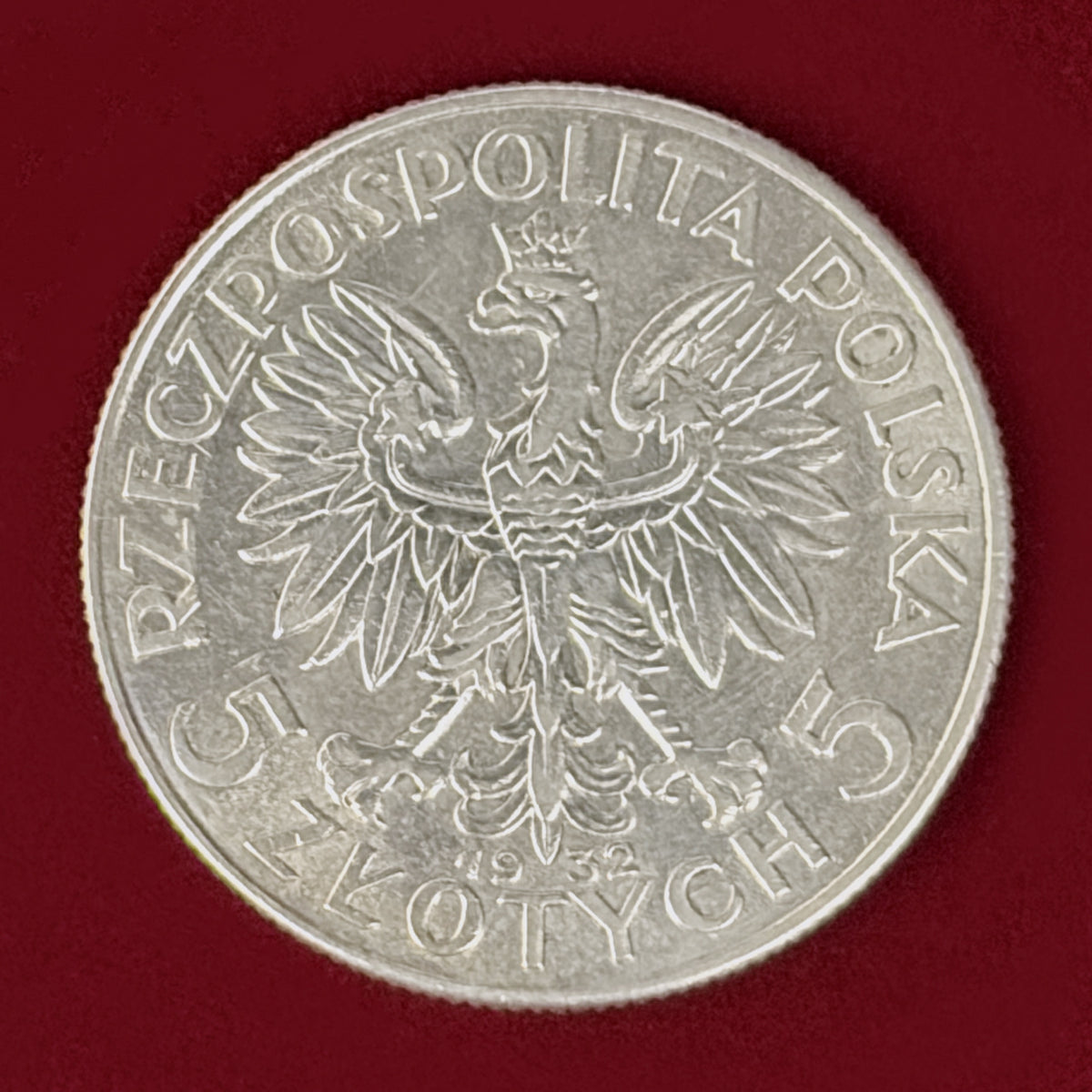 【ポーランド】5ズウォティ 銀貨 1932［B-0001180］